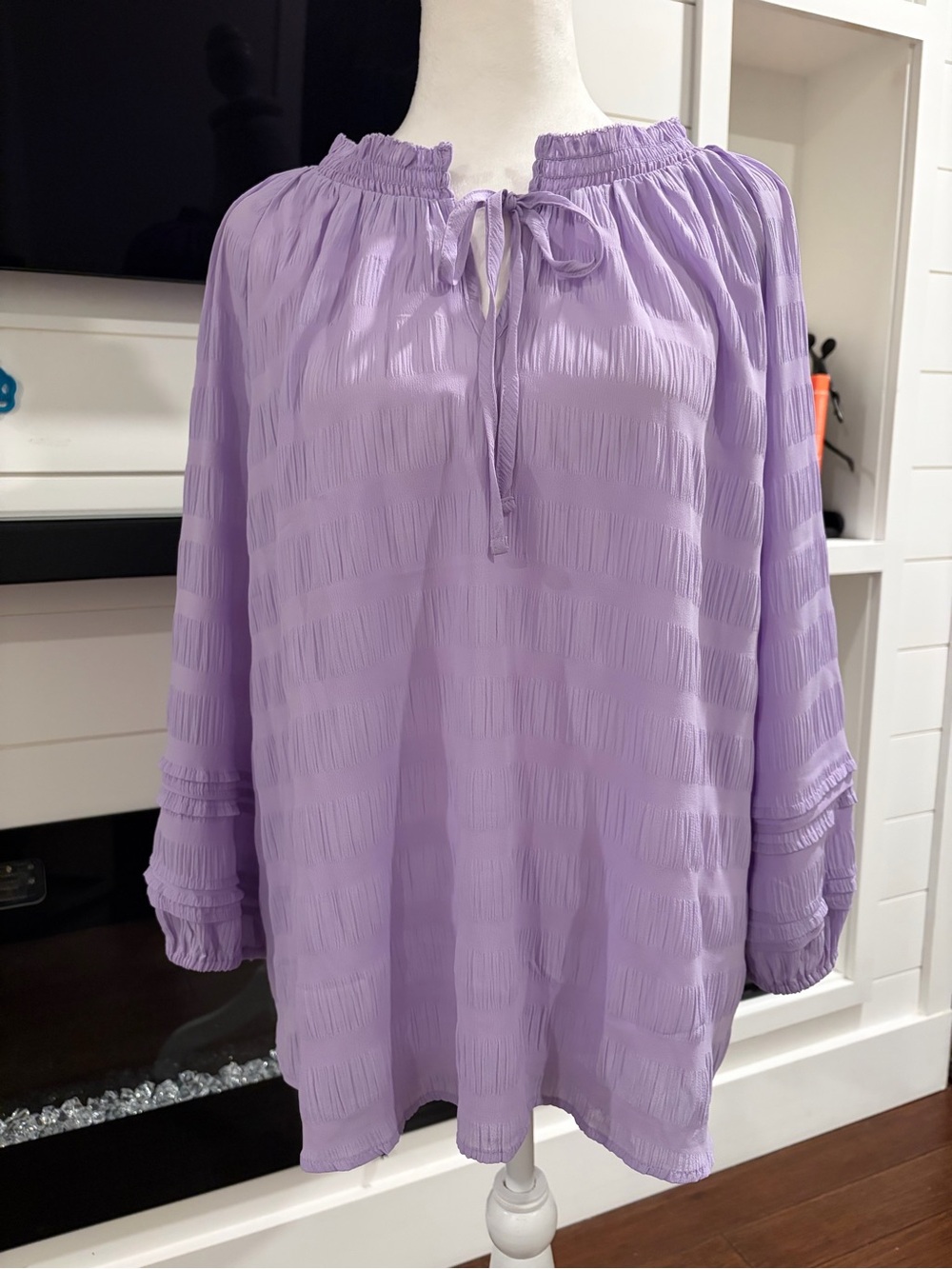 Simply Vera Vera Wang Lavender Peasant Blouse
